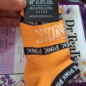 PINK Victoria's Secret Orange Crew Socks